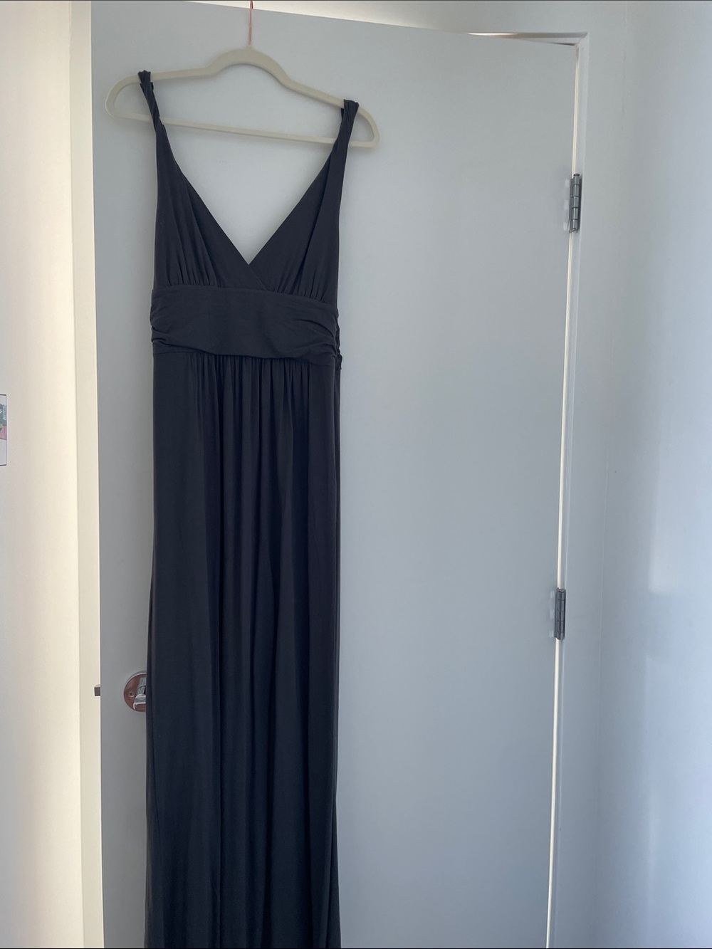 J. Crew Black V-Neck Maxi Dress